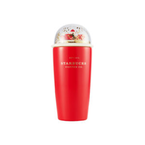 2019韓國星巴克聖誕節紅色鼓起圓頂不鏽鋼隨行杯355ml