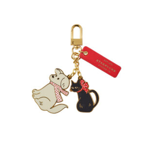 2020韓國星巴克聖誕節貓與狗鑰匙圈