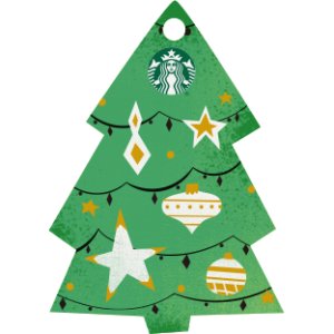 2017韓國星巴克聖誕樹隨行卡