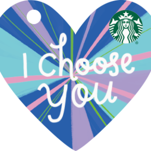 2018韓國星巴克白色情人節愛心隨行卡（一組5張）