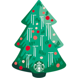 2019韓國星巴克聖誕樹隨行卡