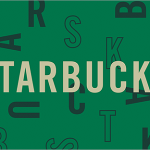 2021韓國星巴克綠色文字標誌隨行卡