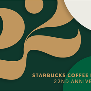 2021韓國星巴克22週年隨行卡